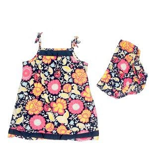 Hanna Andersson floral Pillowcase dress with bloomers